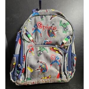 Spiros Avengers Backpack Thor Iron Man Captain‎ America Hulk 14" Gray Bookbag